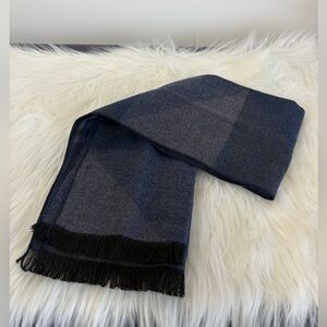 Elegant Blue and Black Men's Scarf